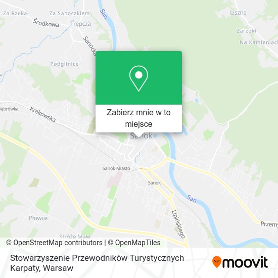 Mapa Stowarzyszenie Przewodników Turystycznych Karpaty