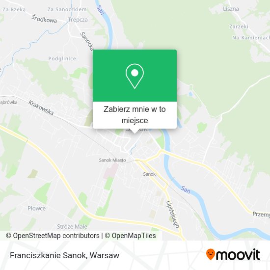 Mapa Franciszkanie Sanok