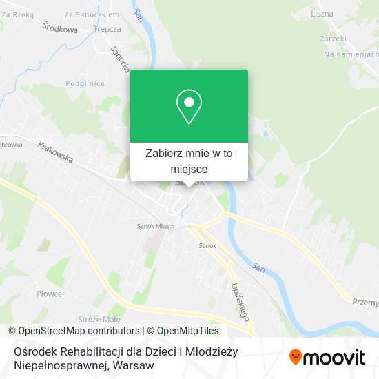 Mapa Ośrodek Rehabilitacji dla Dzieci i Młodzieży Niepełnosprawnej