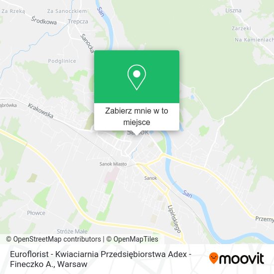 Mapa Euroflorist - Kwiaciarnia Przedsiębiorstwa Adex - Fineczko A.