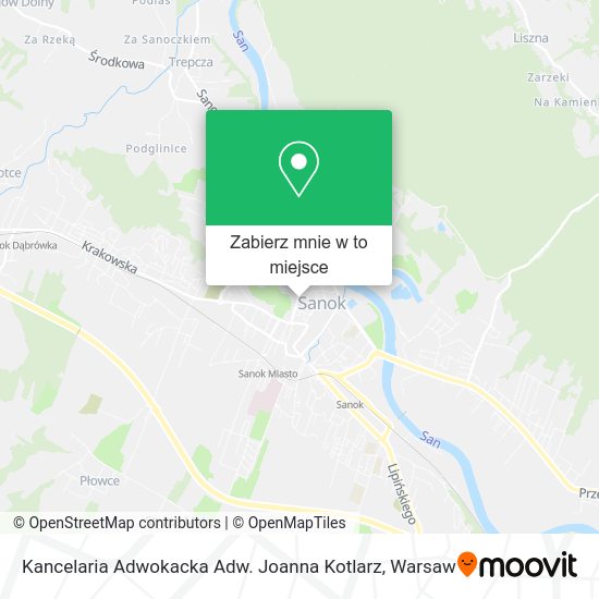 Mapa Kancelaria Adwokacka Adw. Joanna Kotlarz