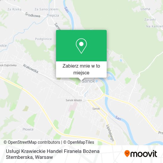 Mapa Usługi Krawieckie Handel Firanela Bożena Stemberska