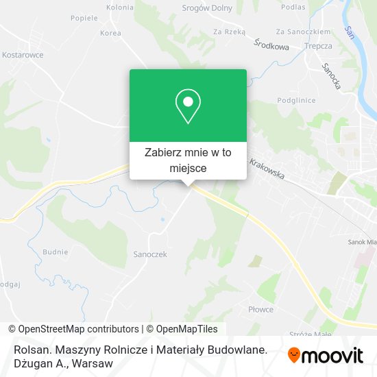 Mapa Rolsan. Maszyny Rolnicze i Materiały Budowlane. Dżugan A.