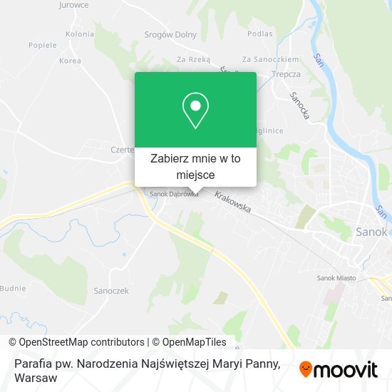 Mapa Parafia pw. Narodzenia Najświętszej Maryi Panny