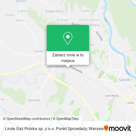 Mapa Linde Gaz Polska sp. z o.o. Punkt Sprzedaży