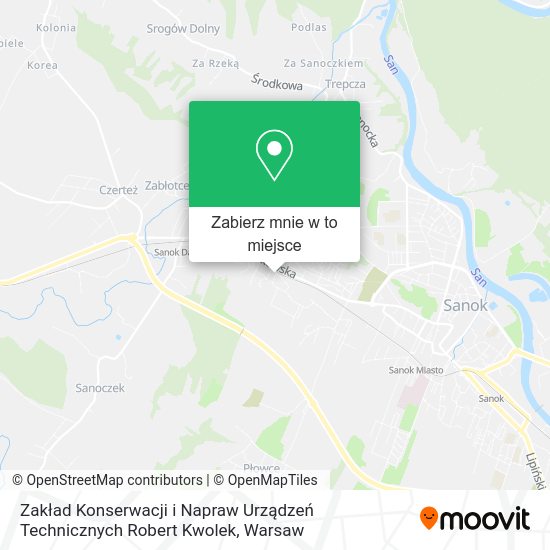 Mapa Zakład Konserwacji i Napraw Urządzeń Technicznych Robert Kwolek