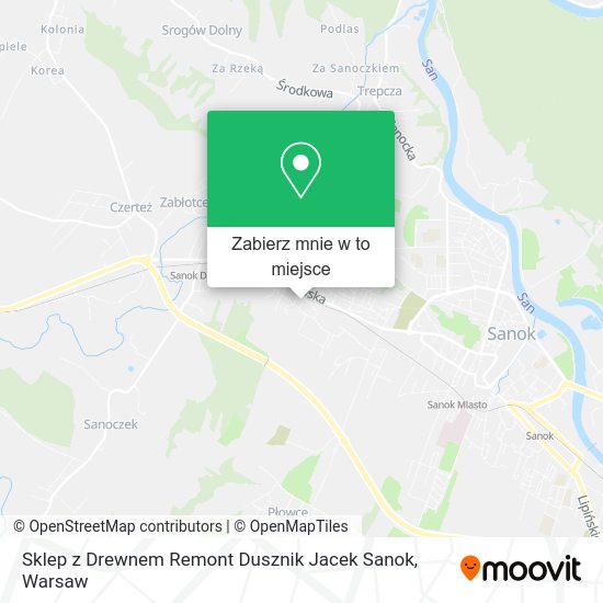 Mapa Sklep z Drewnem Remont Dusznik Jacek Sanok