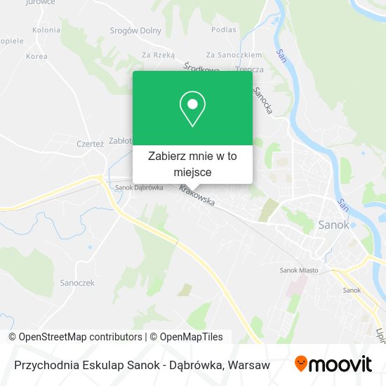 Mapa Przychodnia Eskulap Sanok - Dąbrówka