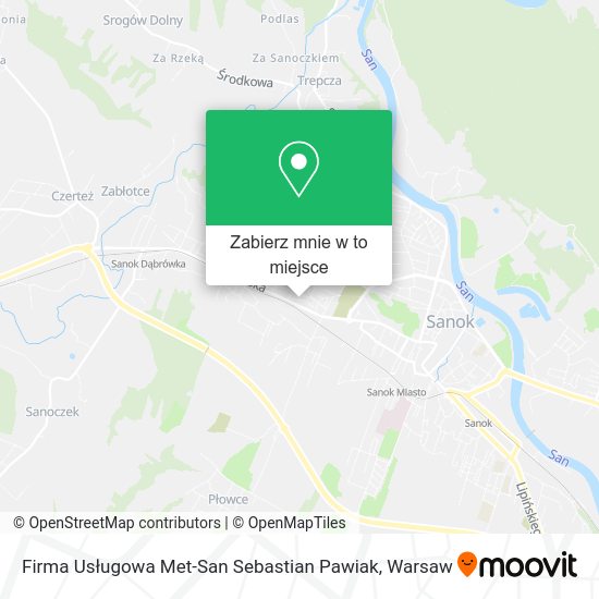 Mapa Firma Usługowa Met-San Sebastian Pawiak