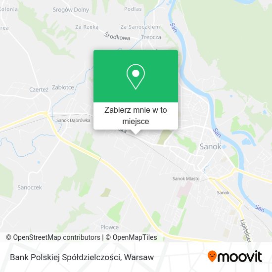 Mapa Bank Polskiej Spółdzielczości