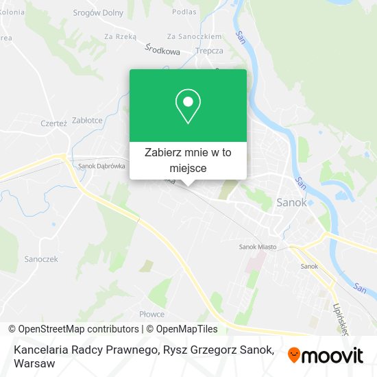 Mapa Kancelaria Radcy Prawnego, Rysz Grzegorz Sanok