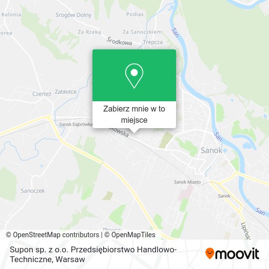 Mapa Supon sp. z o.o. Przedsiębiorstwo Handlowo-Techniczne