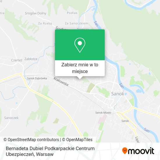 Mapa Bernadeta Dubiel Podkarpackie Centrum Ubezpieczeń