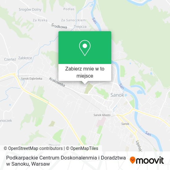 Mapa Podkarpackie Centrum Doskonalenmia i Doradztwa w Sanoku