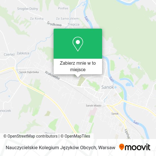 Mapa Nauczycielskie Kolegium Języków Obcych