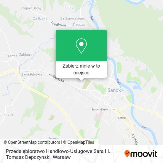 Mapa Przedsiębiorstwo Handlowo-Usługowe Sara III. Tomasz Depczyński