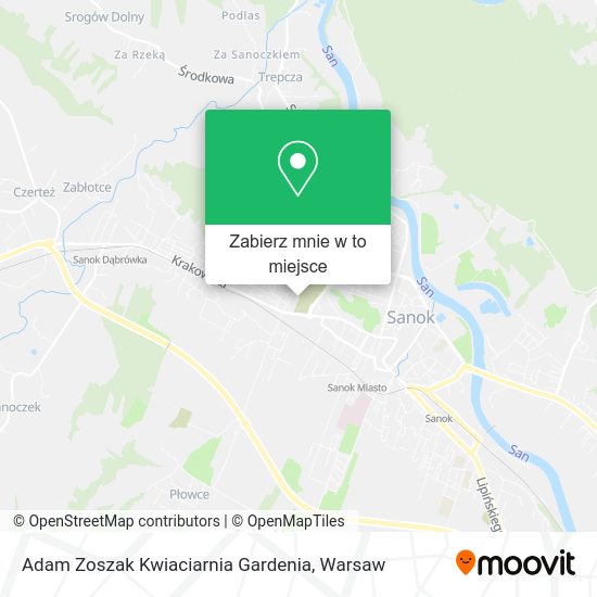 Mapa Adam Zoszak Kwiaciarnia Gardenia