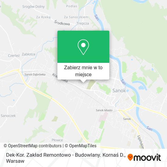 Mapa Dek-Kor. Zakład Remontowo - Budowlany. Kornaś D.