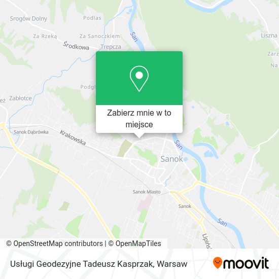 Mapa Usługi Geodezyjne Tadeusz Kasprzak