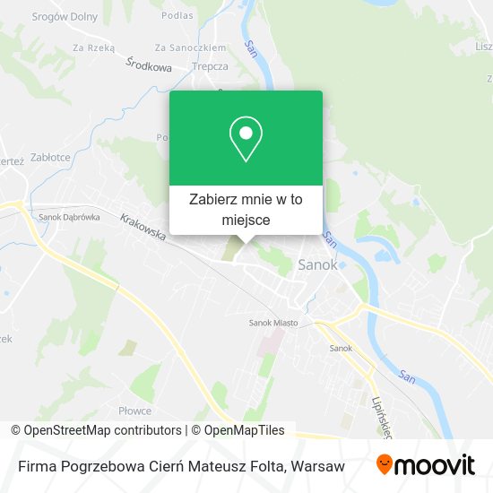 Mapa Firma Pogrzebowa Cierń Mateusz Folta