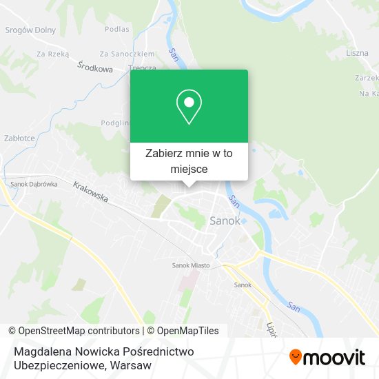 Mapa Magdalena Nowicka Pośrednictwo Ubezpieczeniowe