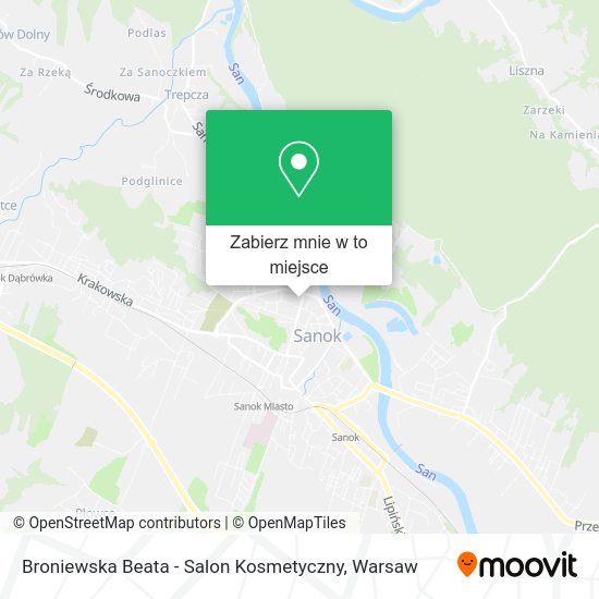 Mapa Broniewska Beata - Salon Kosmetyczny