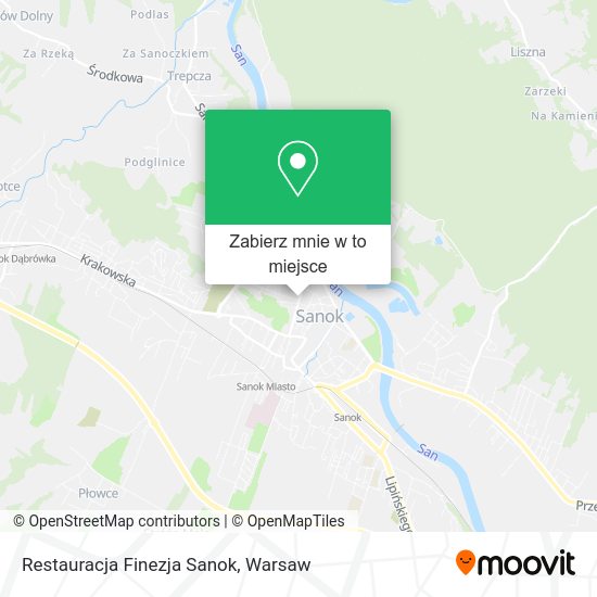 Mapa Restauracja Finezja Sanok