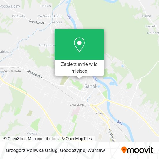 Mapa Grzegorz Poliwka Usługi Geodezyjne