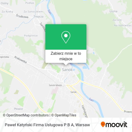 Mapa Paweł Katyński Firma Usługowa P B A