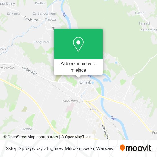 Mapa Sklep Spożywczy Zbigniew Milczanowski