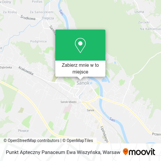 Mapa Punkt Apteczny Panaceum Ewa Wiszyńska