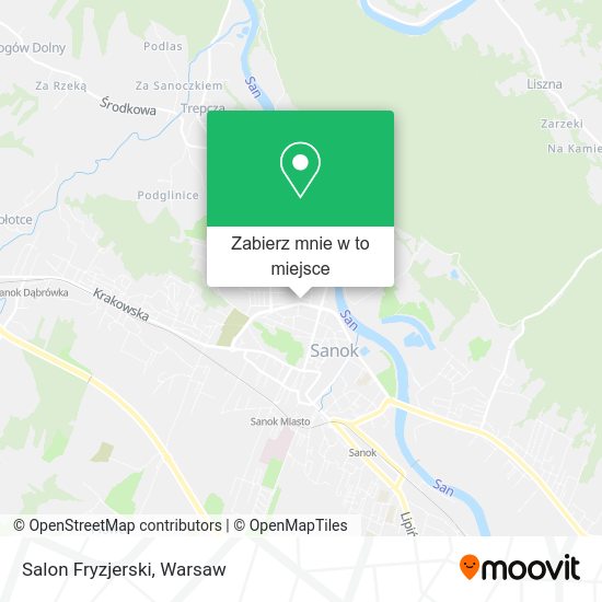 Mapa Salon Fryzjerski