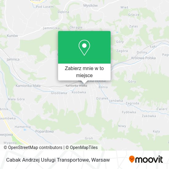 Mapa Cabak Andrzej Usługi Transportowe