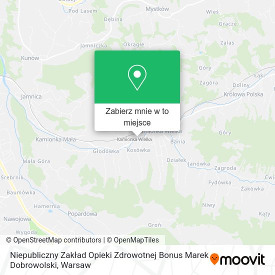 Mapa Niepubliczny Zakład Opieki Zdrowotnej Bonus Marek Dobrowolski