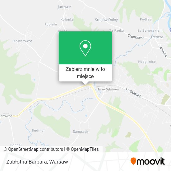 Mapa Zabłotna Barbara