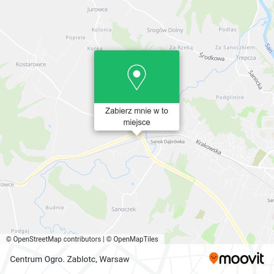 Mapa Centrum Ogro. Zablotc