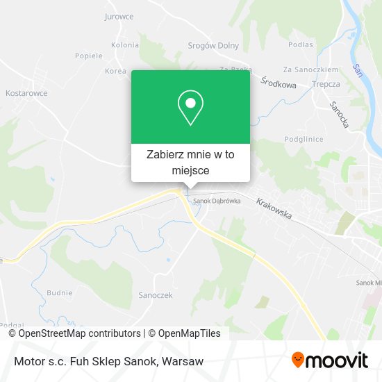 Mapa Motor s.c. Fuh Sklep Sanok