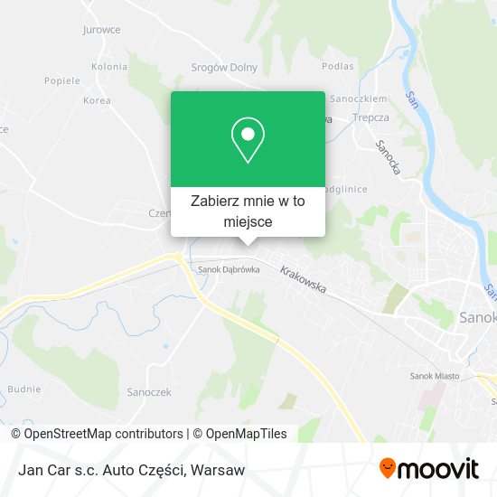 Mapa Jan Car s.c. Auto Części