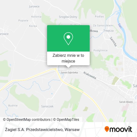 Mapa Żagiel S.A. Przedstawicielstwo