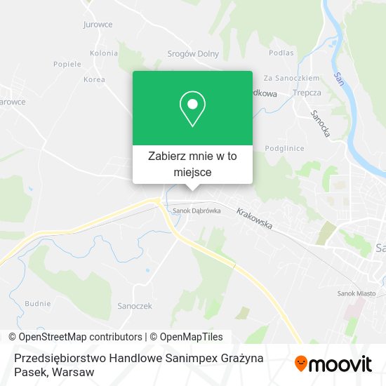 Mapa Przedsiębiorstwo Handlowe Sanimpex Grażyna Pasek