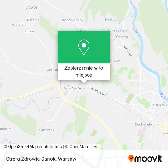 Mapa Strefa Zdrowia Sanok