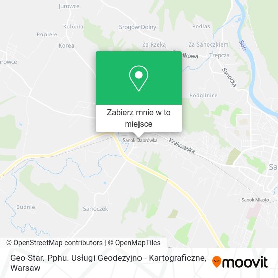 Mapa Geo-Star. Pphu. Usługi Geodezyjno - Kartograficzne