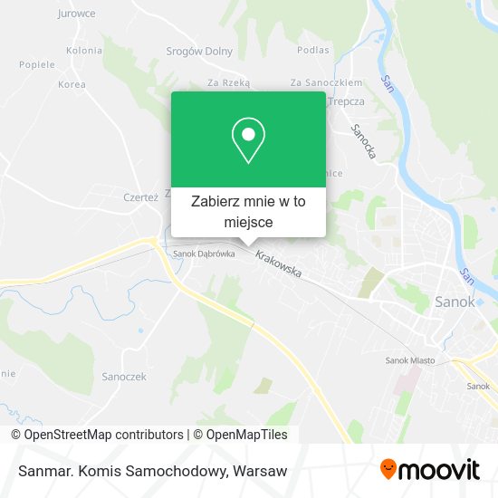 Mapa Sanmar. Komis Samochodowy