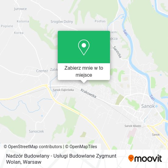 Mapa Nadzór Budowlany - Usługi Budowlane Zygmunt Wolan