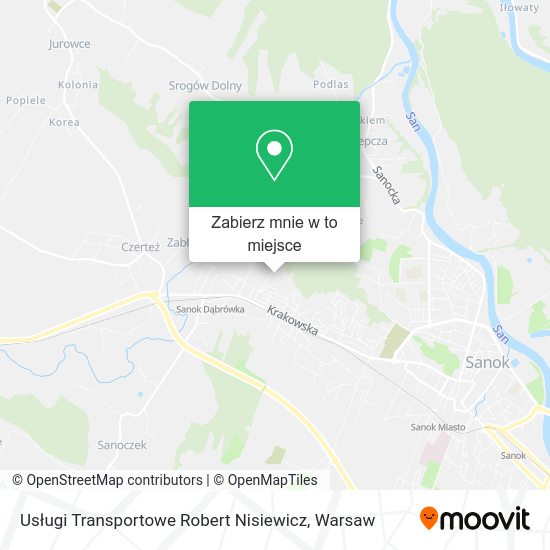 Mapa Usługi Transportowe Robert Nisiewicz