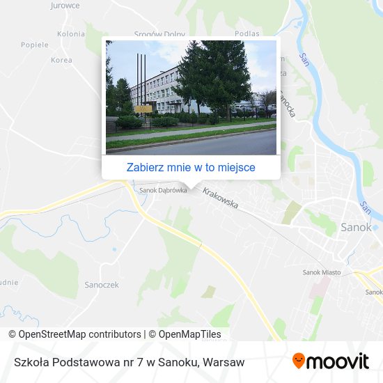 Mapa Szkoła Podstawowa nr 7 w Sanoku