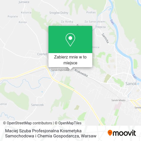 Mapa Maciej Szuba Profesjonalna Kosmetyka Samochodowa i Chemia Gospodarcza