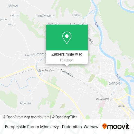 Mapa Europejskie Forum Młodzieży - Fraternitas