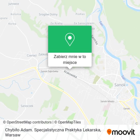 Mapa Chybiło Adam. Specjalistyczna Praktyka Lekarska