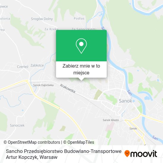 Mapa Sancho Przedsiębiorstwo Budowlano-Transportowe Artur Kopczyk